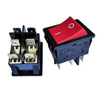 Interruptor de control de potencia industrial, interruptor basculante for máquina de soldar inversor JD03-A1, 6 pines, 250 V, 30 A, pulsadores eléctricos de alta corriente, rojo, paquete de 2