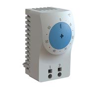 Interruptor de control de temperatura 57127, termostato ajustable de -0.0 °C a 60.0 °C, montaje en riel DIN, clasificación IP20, termostato industrial compacto para control de refrigeración o