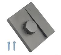 Interruptor de control de ventilador de techo variable con perilla giratoria para la mayoría de marcas, regulador de flujo de aire continuo, panel de PC ignífugo, negro (gris)