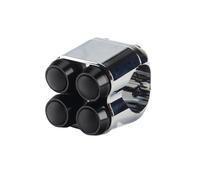 Interruptor De Control Manual Aluminio CNC para Motocicleta 4 Botones, Interruptores Barras, Montaje En Manillar Apto para Harley Interruptor Motocicleta Luz Manillar(22mm Chrome Black)