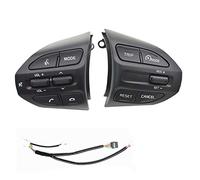 Interruptor de Control multifunción para Volante de Coche, Compatible con KIA K2 Rio 2017-2018, Botones Rio X Line, Control de Crucero, Volumen y Bluetooth (K2 CL D, línea roja).