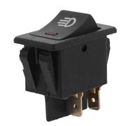 Interruptor de Control para Coche Rv, Panel Montable Negro ABS | Luz Indicadora Roja, Ip44, Rango 50v, para Circuitos 12v Dc y Tablero