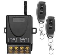Interruptor de Control Remoto Inalámbrico 433 Mhz AC 240V/230V/220V | 30A RF Receptor Interruptor de Relé con 2 Transmisores para Bomba de Agua, Electrodomésticos, Luz, Riego Agrícola