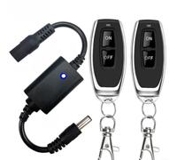 Interruptor de control remoto inalámbrico inteligente para tiras de luz LED de 5 V-12 V, receptor RF de 433 MHz con función de aprendizaje, entrada CC 3.7V-12V, carga 3A, rango de 10-50 m, para