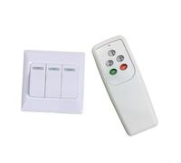 Interruptor de control remoto inalámbrico tipo 86 controlador de pared para iluminación inteligente del hogar, receptor basculante de 1/2/3 pandillas con rango de 80 m, carga resistiva AC220V 1000W