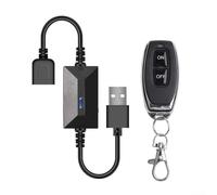 Interruptor de control remoto para dispositivos de 3,6 V hasta 24 V, compatible con USB, funcionamiento inalámbrico de hasta 50 m, para lámparas LED, ventiladores, función de aprendizaje flexible, 5