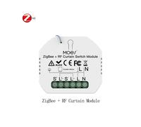(Interruptor de cortina ZB RF) Módulo de interruptor wifi Zigbee inteligente de Moes, interruptor de cortina con
