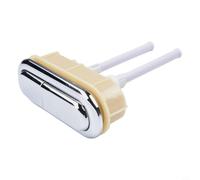 Interruptor de descarga de doble descarga para inodoro, ahorro de agua, cromado, forma ovalada, agujero rectangular, ABS, PP, compatibilidad de 110 x 40 mm, fácil instalación para baño