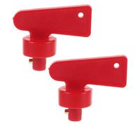 Interruptor de Desconexión de Batería 2 Piezas, Rojo | Plástico, para Terminal Negativo y Periodos sin Uso, Mejora Seguridad y Evita Descarga en Almacenamiento
