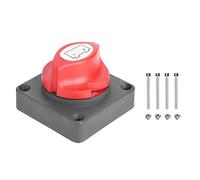 Interruptor de desconexión de batería DC 12/24 V Aislador de perilla maestra de corte de energía Protección antifugas para automóvil Barco RV con carcasa de plástico ABS 300 A 4
