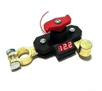 Interruptor de desconexión de batería digital giratorio dual para aplicaciones de 12 voltios y 24 voltios CC compatible con observación y aislamiento de voltaje (cobre)
