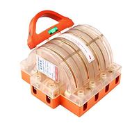 Interruptor de desconexión de cuchilla bipolar de doble tiro, 1PSC/63A/100A/160A/225A, 4P, transparente con lámpara(4P 160A)