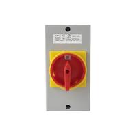 Interruptor de desconexión de dos posiciones YMD11-63D, encendido y apagado, 63 A, 3 polos, con leva de cambio y carcasa IP65(Black Base 3P)