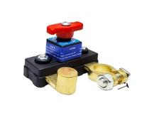 Interruptor de desconexión principal de batería: cuerpo de aluminio con interruptor de desconexión negativo exterior chapado en cobre, 12-24 V