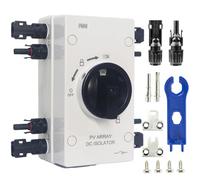 Interruptor de desconexión rápida de PVC impermeable IP66, 1000 V, 64 A, panel solar fotovoltaico, con puerto solar para sistema solar off/on-grid, sistema de energía solar, autocaravana, barco, etc.