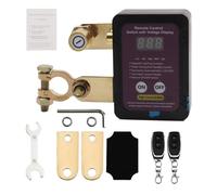 Interruptor de desconexión remota de batería de 12 V, interruptor de apagado para coche con pantalla LED de voltaje, interruptor de apagado de la batería del coche contra robo, inter