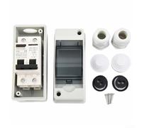 Interruptor de desconexión solar AC/DC, aislador de caja combinadora fotovoltaica de 2 polos 63A para sistemas de doble voltaje, impermeable IP65 uso industrial y residencial al aire libre