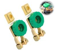 Interruptor de desconexión universal para batería, terminal de coche, desconexión, interruptores, batería 12 V/24 V, conector de motocicleta con botón verde