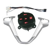 interruptor de dirección para coche Sistema de velocidad del interruptor de Control de crucero del coche con Cable apto para Fiesta MK7 MK8 Ecosport 2013-2015 mando de control de crucero(Red one set)