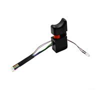 Interruptor de disparador de taladro eléctrico de 8 cables, taladros inalámbricos sin escobillas, control de velocidad hacia adelante/atrás, pieza de repuesto a prueba de polvo con indicador LED