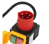 Interruptor de dispositivo for máquina, 380/400 V, trifásico, con cable e inversor de fase, incluye tapa de parada de emergencia combinada.