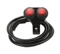 Interruptor de doble control para manillar de motocicleta a prueba de agua, interruptor dual de encendido/apagado de aleación de aluminio con luz indicadora para faro delantero, fo