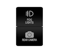 Interruptor de doble pulsador, luz naranja y blanca, 12 V, compatible con Toyota 4 Runner, Carolla, Hilux, Prado, Landcruiser, RAV4, HiAce.(FOG REAR CAMERA)