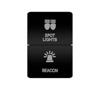 Interruptor de doble pulsador, luz naranja y blanca, 12 V, compatible con Toyota 4 Runner, Carolla, Hilux, Prado, Landcruiser, RAV4, HiAce.(SPOT BEACON)