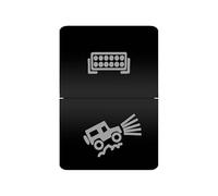 Interruptor de doble pulsador, luz naranja y blanca, 12 V, compatible con Toyota 4 Runner, Carolla, Hilux, Prado, Landcruiser, RAV4, HiAce.(BAR OFF ROAD)