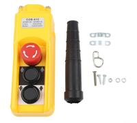 Interruptor de elevación eléctrico 220V IP54, caja de control de botón con parada hacia abajo para levantar grúa, contacto de cobre ignífugo