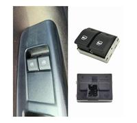 Interruptor de elevalunas eléctrico 6Q0 959 858 6Q0959858 Para Seat Para Ibiza Para Córdoba Botón de interruptor doble para elevalunas eléctrico de coche Para Polo 9N 2001-2010(Black bottom)