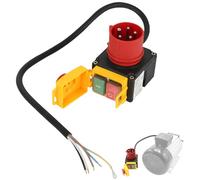 Interruptor de emergencia de 400 V, 3 fases con protección de reinicio y cable de 80 cm, interruptor de seguridad, interruptor de emergencia, equivalente a KEDU KOA7, 400 V