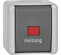 Interruptor de emergencia de calefacción JUNG WG 800 AP 2 polos gris