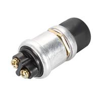 Interruptor de Empuje Resistente Al Agua de 2 Pines 12V 20A, Interruptor Universal de Servicio Pesado Botón de Arranque del Motor de la Bocina Apto para Coche, Barco, Bicicleta