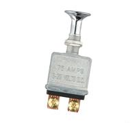 Interruptor de empuje y tracción 75a 6-28 V CC, cuerpo de aleación de zinc resistente con perilla cromada para faros marinos automotrices, control de señal de giro, 2 posiciones de encendido y apagado