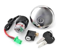 Interruptor de Encendido Accesorios para Motocicleta: Conjunto De Interruptor Encendido, Cerradura Y Tapa Gasolina con 2 Llaves para Suzuki GN125 1982-2001