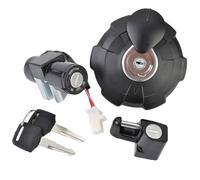 Interruptor de encendido Capa de gas de combustible Bloqueo de la tapa del asiento Compatible con 35010-K84-901 se adapta a CRF150L K84 2017 a los modelos actuales 35010-K84-901