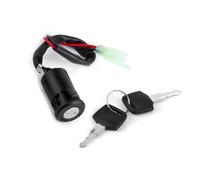 Interruptor de encendido, Cerradura del barril interruptor de encendido eléctrico universal de 2 cables, accesorios de Moto, cilindro de bloqueo apto para Suzuki Scooter ATV