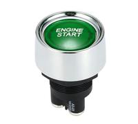interruptor de encendido del arranque Ajuste para coches 12V 50A 3 pines SPST momentáneo sin llave botón de arranque interruptores ON OFF arranque del motor del coche(Green)