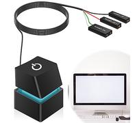 Interruptor de encendido del ordenador de sobremesa, interruptor de botón de encendido para ordenador de sobremesa, placa base Power On Off Switch, cable de extensión de 2 m con luz LED