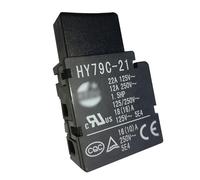 Interruptor de encendido HY79C-21 - Pulsador autoblocante industrial, 16 A, 125/250 V CA, interruptor de encendido/apagado for taladro, sierra, martillo y amoladora (2 unidades)