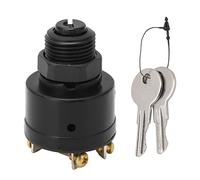 Interruptor de Encendido, Interruptor de Llave de Encendido de 6 Tornillos Y 3 Posiciones 393301 con 2 Llaves para Barcos con Motor Fuera de Borda OMC