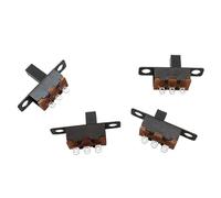interruptor de encendido, Mini microinterruptor, interruptor de palanca, paquete 20 interruptores deslizantes SS12F15 SPDT negros 50V 0.5A 3-6mm altura del mango for bricolaje(6mm)