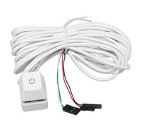 Interruptor de Encendido para Computadora de Escritorio, Tecla Mecánica Blanca, Interruptor Azul, Interruptor de Botón de Encendido para Juegos de Escritorio, Botón