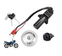 Interruptor De Encendido Para Jianshe Para YBR125 Para JYM125 Para YMH125 Arranque Llave Interruptor Encendido Tapa Tanque Combustible Cerradura Asiento(C)
