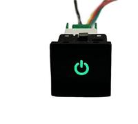 Interruptor de encendido y apagado de la calefacción del volante y escape con luz LED roja y verde para VW Polo 6C 2014-2016. Interruptor Basculante Botonera Elevalunas(Power on off)