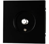 Interruptor de enchufe de pared estándar europeo 250 V 16 A acabado negro panel de 80 mm para instalación eléctrica en interiores (A G)