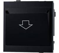 Interruptor de enchufe de pared estándar europeo 250 V 16 A acabado negro panel de 80 mm para instalación eléctrica en interiores (BB)