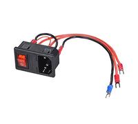Interruptor de Enchufe Macho 220V / 110V 15A con Fusible para Impresora 3D, Plástico y Metal, Resistente a la Corrosión, Conector en U para Instalación Fácil