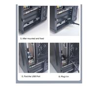 Interruptor de escritorio para computadora, cibercafé, USB 3.0, botón de encendido externo (A)